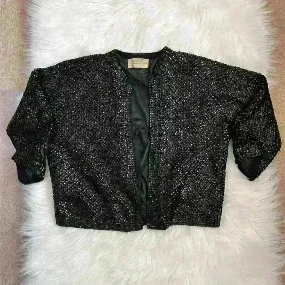 Vintage 60’s Sequin Shrug Trousseau and Travel Atlantic City - Picture 1 of 11